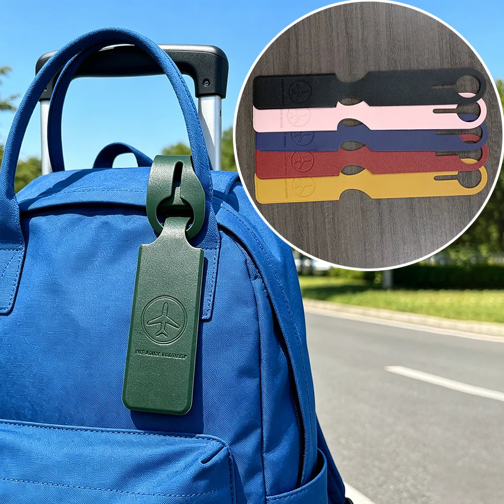 5Pcs Random Color Travel Bag Tags, Travel Suitcase Luggage Tags, Business Trip Suitcase Check-In Tags, Anti-Lost Tags for Travel Bags S004287