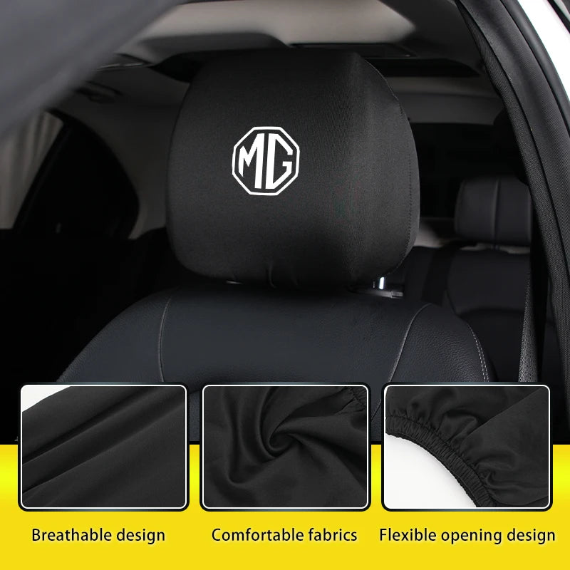 Car Seat Headrest Protective Cover Anti-Dirty Pillow Protector For Morris Garages MG 6 3 5 7 TF ZR ZS HS GS GT Hector RX5 RX8