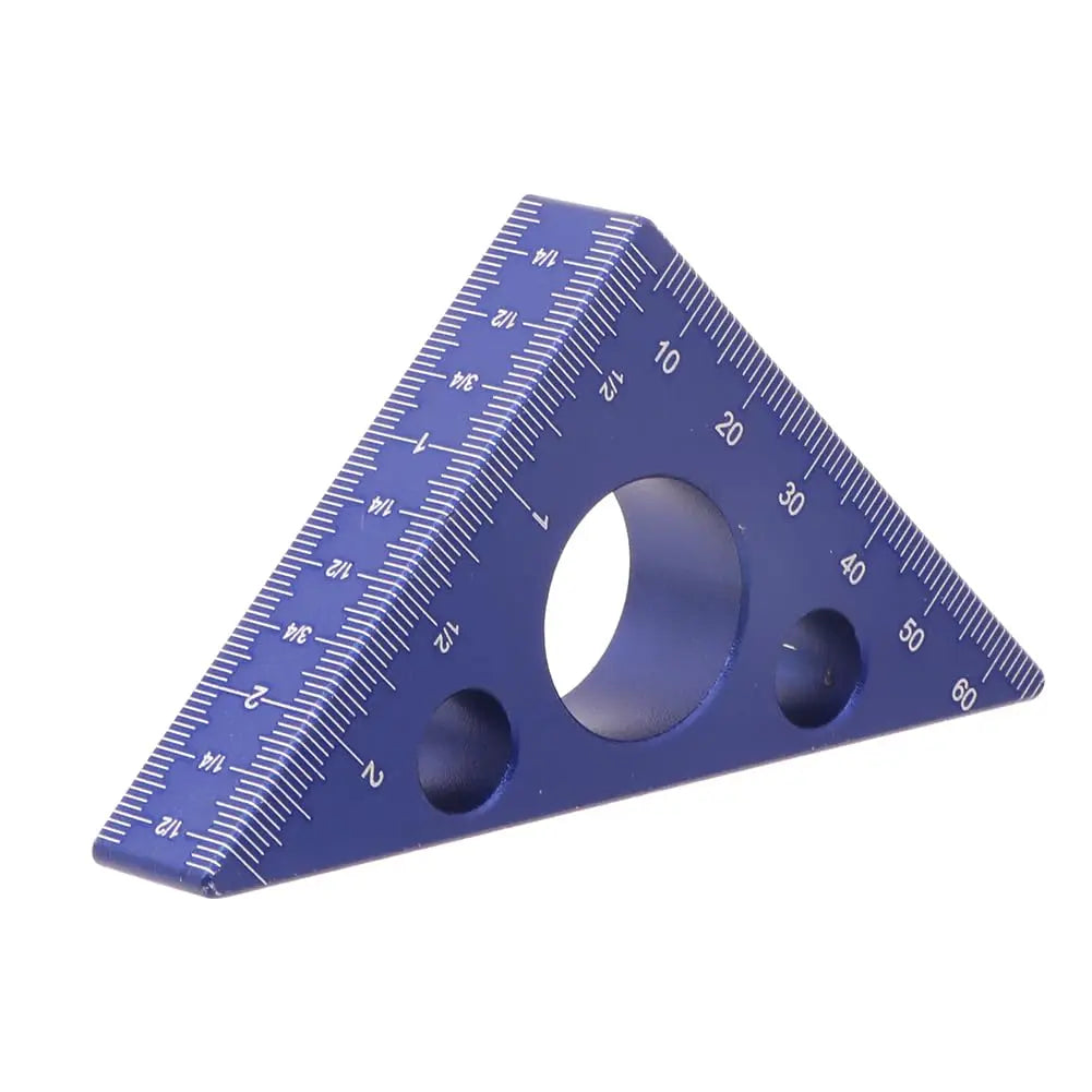 Aluminum Alloy Triangle Ruler 45/90 Degree, Frosted Right Angle Gauge，Durable and Precision Measuring Tool
