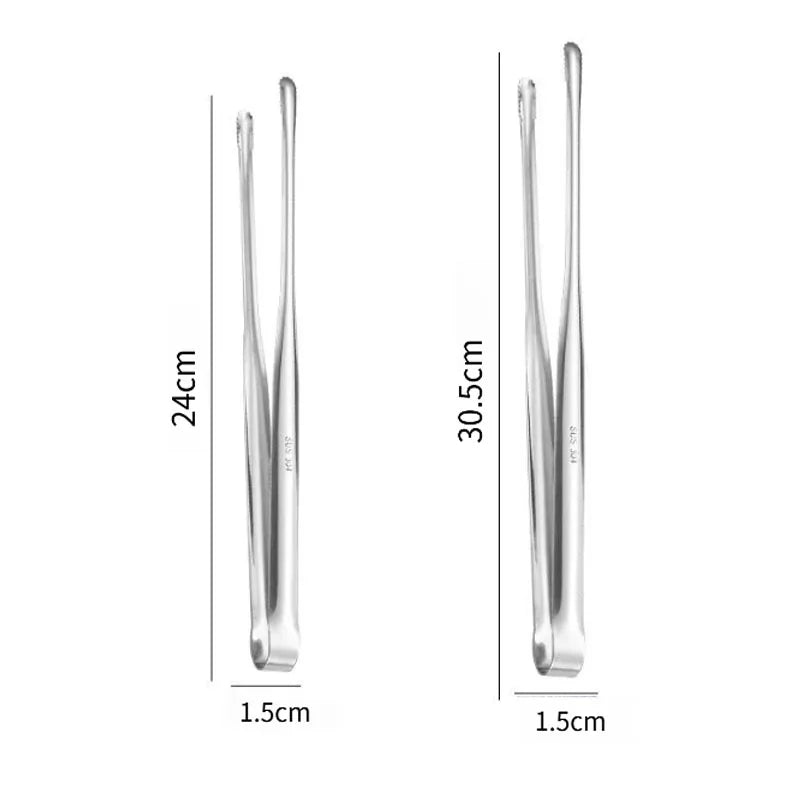 304 Stainless Steel Grill Tongs Food Clip BBQ Steak Clip Bread Tong Cooking Utensils Party Non-Slip Kitchen Gadgets Accessories