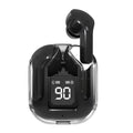 Bluetooth 5.3 Wireless Headset Transparent Headphones LED Power Digital Display Stereo Sound Earphones for Sports Working