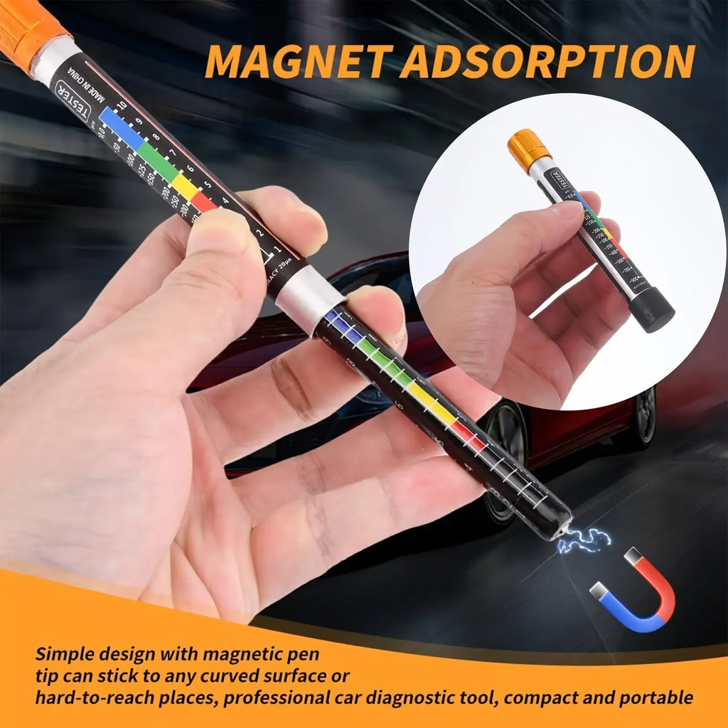 Neues Upgrade Car Paint Test Thickness Tester Meter Gauge Auto Paint Crash Check Test Paint Tester with Magnetic Tip Scale