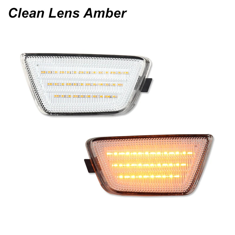 2Pcs Front White LED Strip Marker Light Parking Lamp For Chevrolet Cruze 2011 2012 2013 2014 2015 Smoked LED Side Marker Light