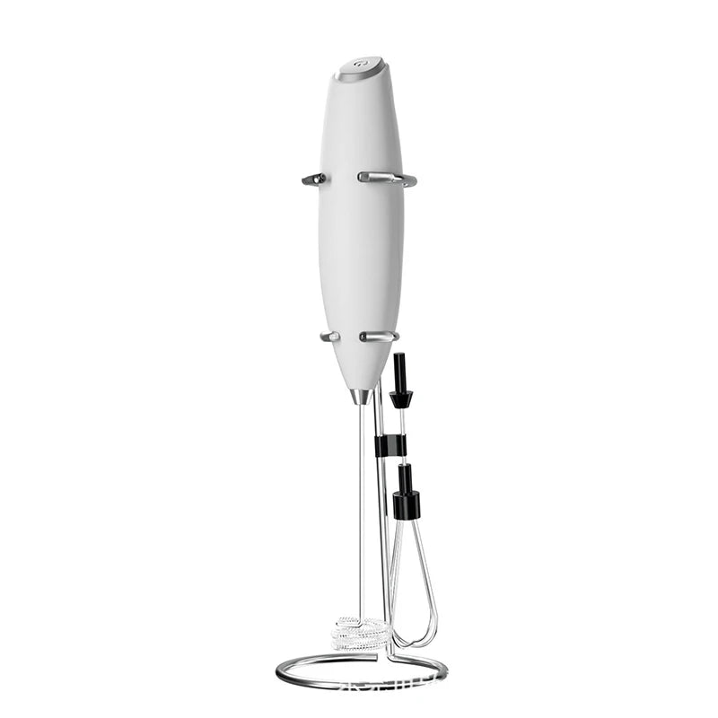 "LMETJMA Powerful Milk Frother Handheld Electric Foam Maker Coffee Whisk Drink Mixer For Cappuccino Frappe KC0471