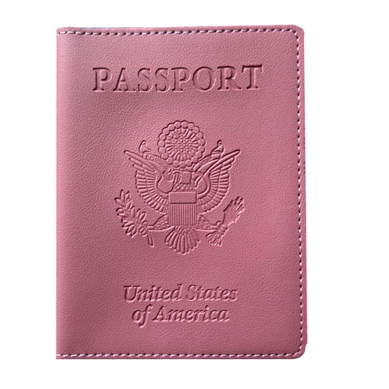 Leather Passport Holder Wallet RFID Blocking Card Case Travel Essentials International Travel Accessory