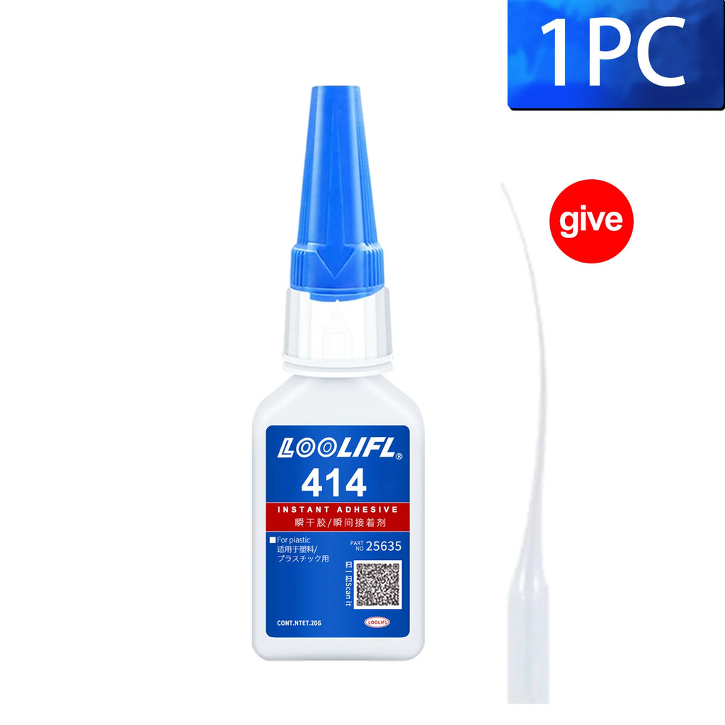 LOOLIFL 414 Multi-Purpose Super Glue Cyanoacrylate Adhesive Instant Fast Adhesive Rubber Wood Glass Stronger All Bonding Glue