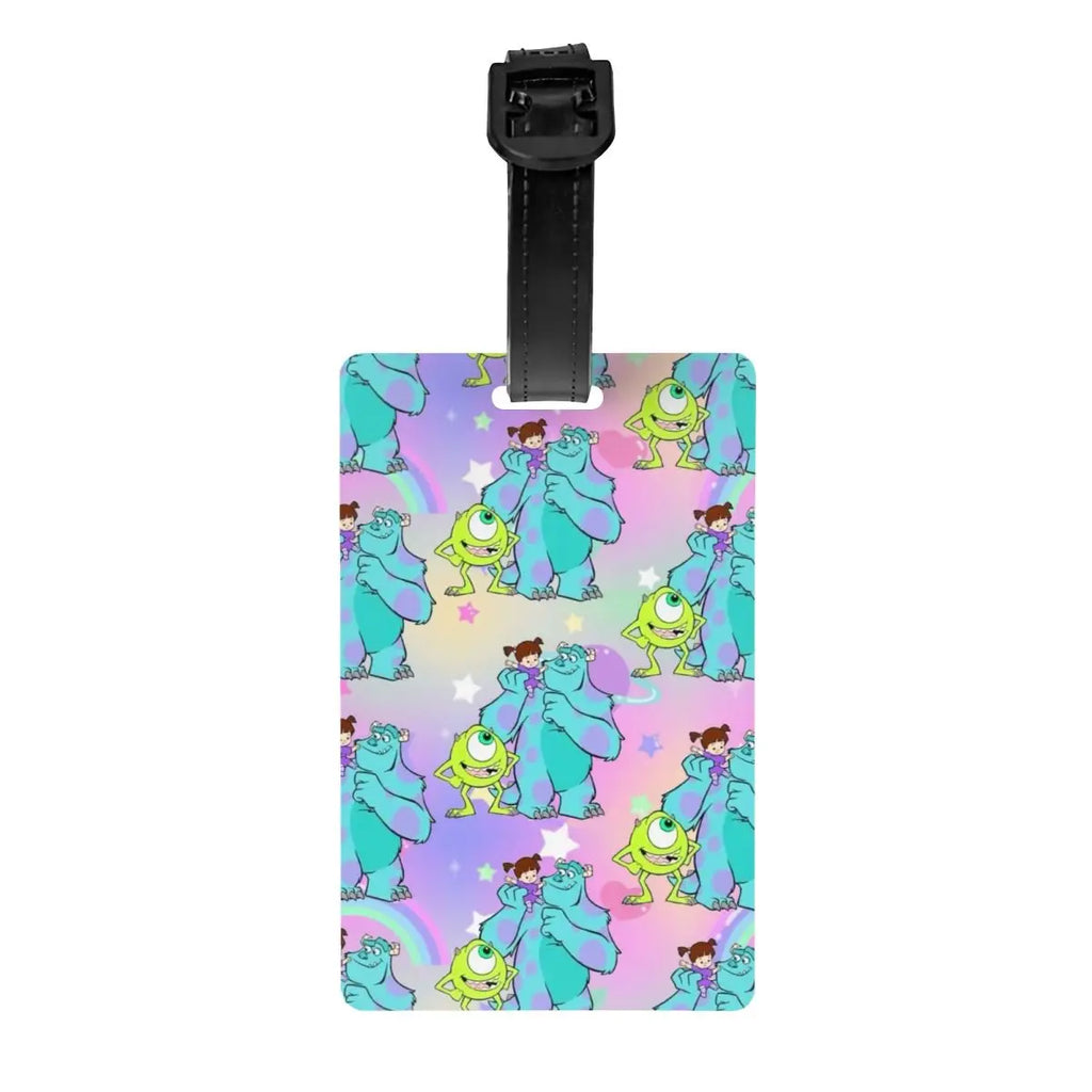 Custom M-Monsters Anime University Luggage Tag Travel Bag Suitcase Privacy Cover ID Label