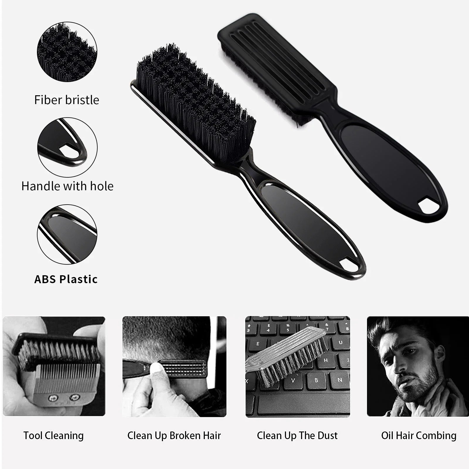 10/20/30/40/50Pcs Wholesale Plastic Soft Bristle Haircut Fading Brush Combo Set Neck Broken Hair Cleaning Dust Removal Tools