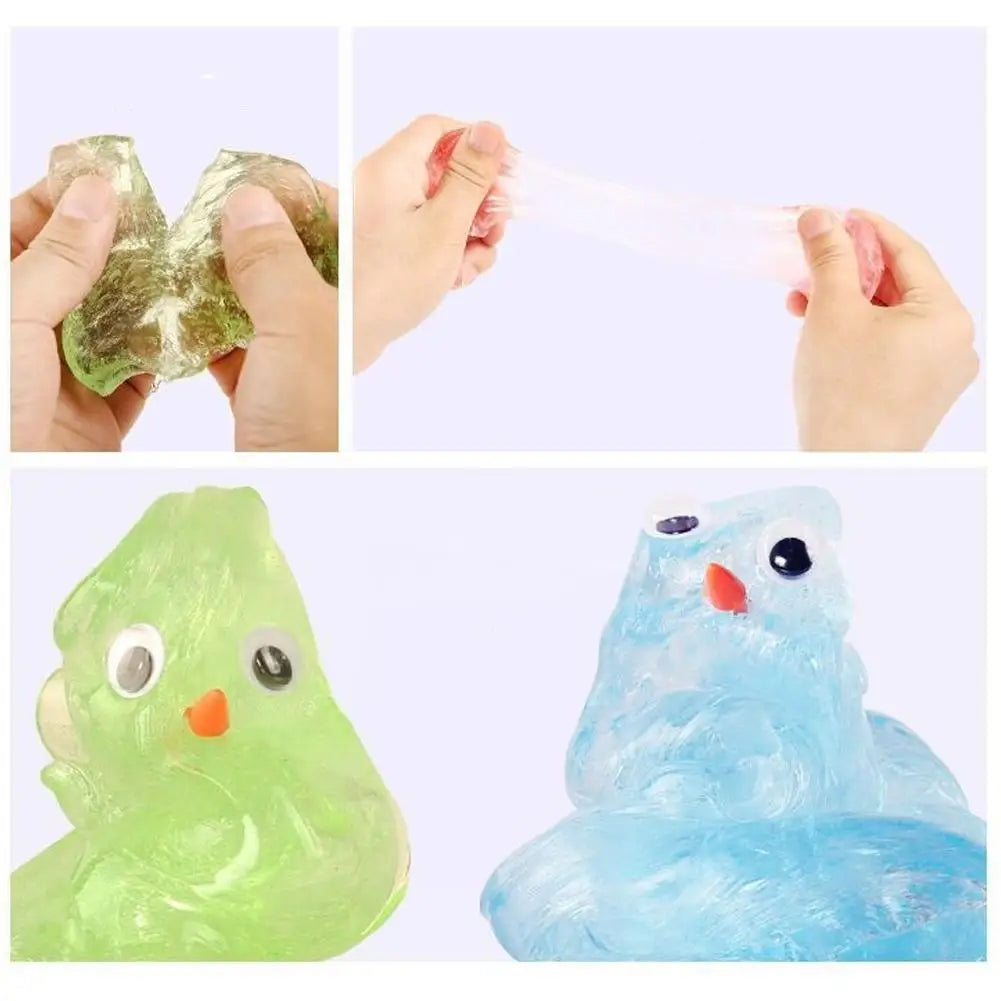 9 Colors Lab Putty Crystal Clear Glass (1 Pack) Best Thinking Smart Crazy Stress Putty with Tin, Sensory & Bouncing Toy