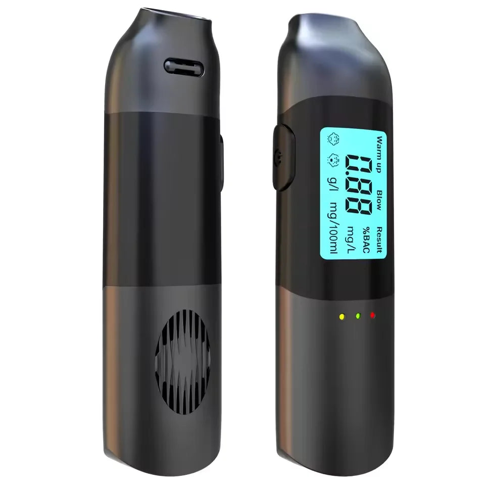 MR702 Digital Alcohol Tester Breathalyzer Portable Professional High Sensitivity Type-c Drunk Driving Car Electronic Tool