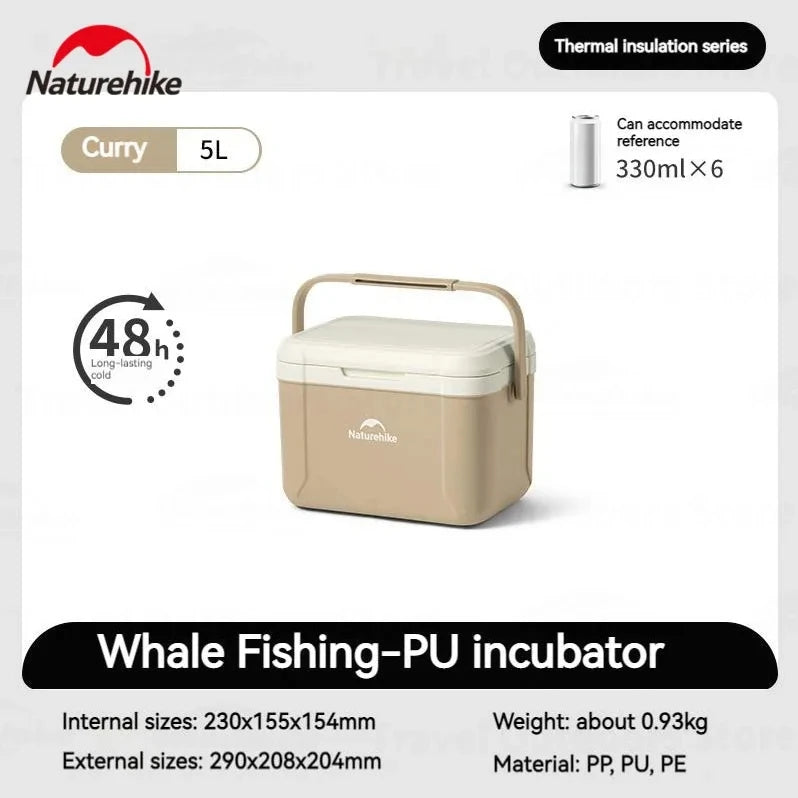 Naturehike 5L/18L Cooler Box 48h Cold Preservation Food-grade PP Material Mini Refrigerator Outdoor Picnic Camping Supplies