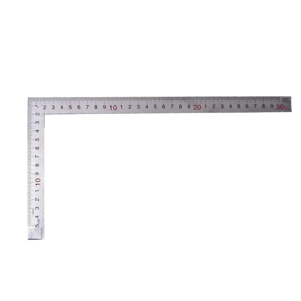 15 x 30cm 90 Degree Stainless Steel Right Angle Ruler Try Square Engineers Wood Measuring Tool Building Framing Gauges Ruler