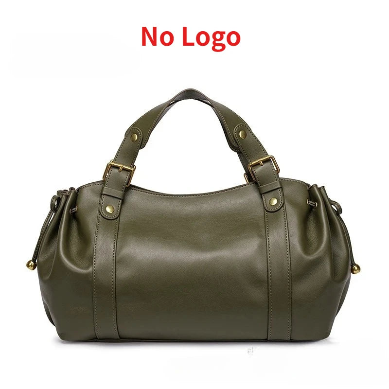 Sac à main à bandoulière Simple pour femmes, sac Boston élégant et polyvalent, sac de travail intérieur en Polyester doux