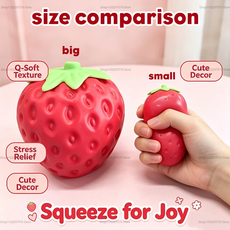 2026 New Super Jumbo Strawberry Squishi Cream Scented Squishy Slow Rising Antistress Toy Kids Grownups Squeeze Squishy Toys Gift