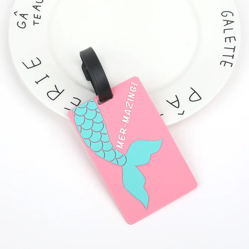 Luggage Tags Travel Suitcases Tag Cartoon Cute Luggage Tag Silicone Creative Id Name Labels Travel Tags Travel Accessories