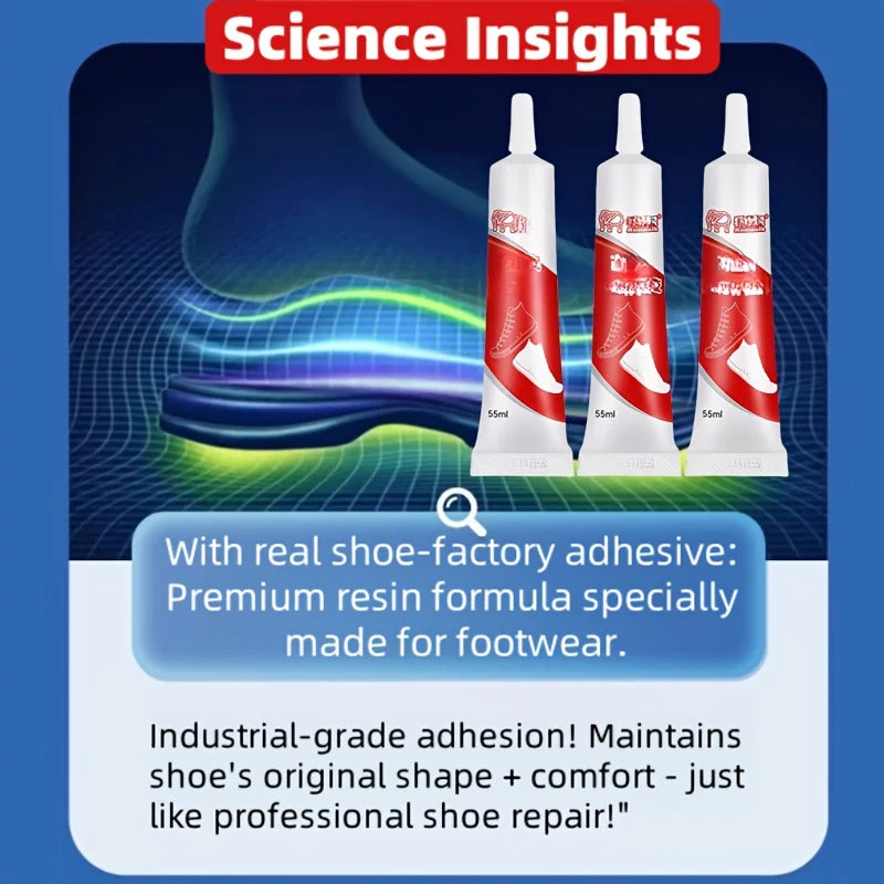 3pcs Universal Strong Shoe-Athletic Shoe Repair Glue High Adhesion Quick Fix Transparent Soft Special Purpose Shoe Patch