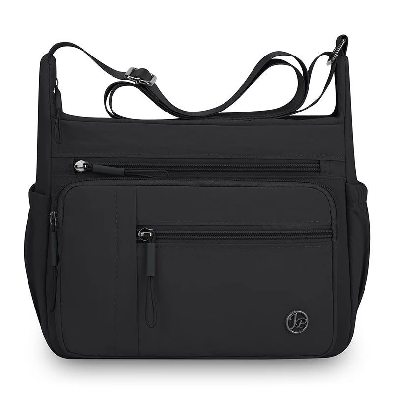 Crossbody Shoulder Bag Unisex, Waterproof Nylon Large Capacity Messenger Purse for Ladies Men Travel Shopping Daily Commute