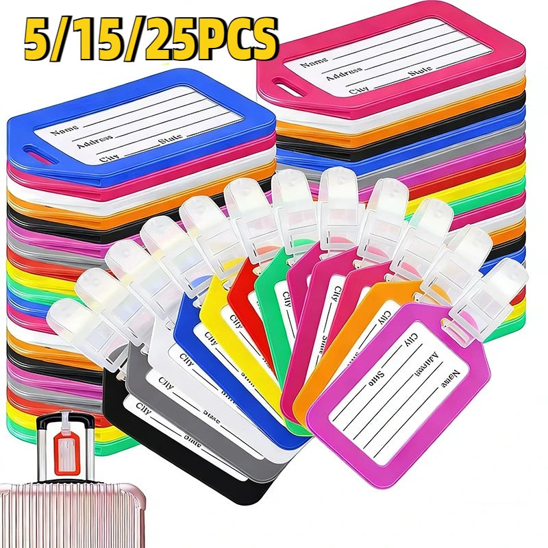 5/15/25PCS Luggage Tag Travel Tour Group Bag Luggage Tag  Airplane Boarding Labels Travel Accessories