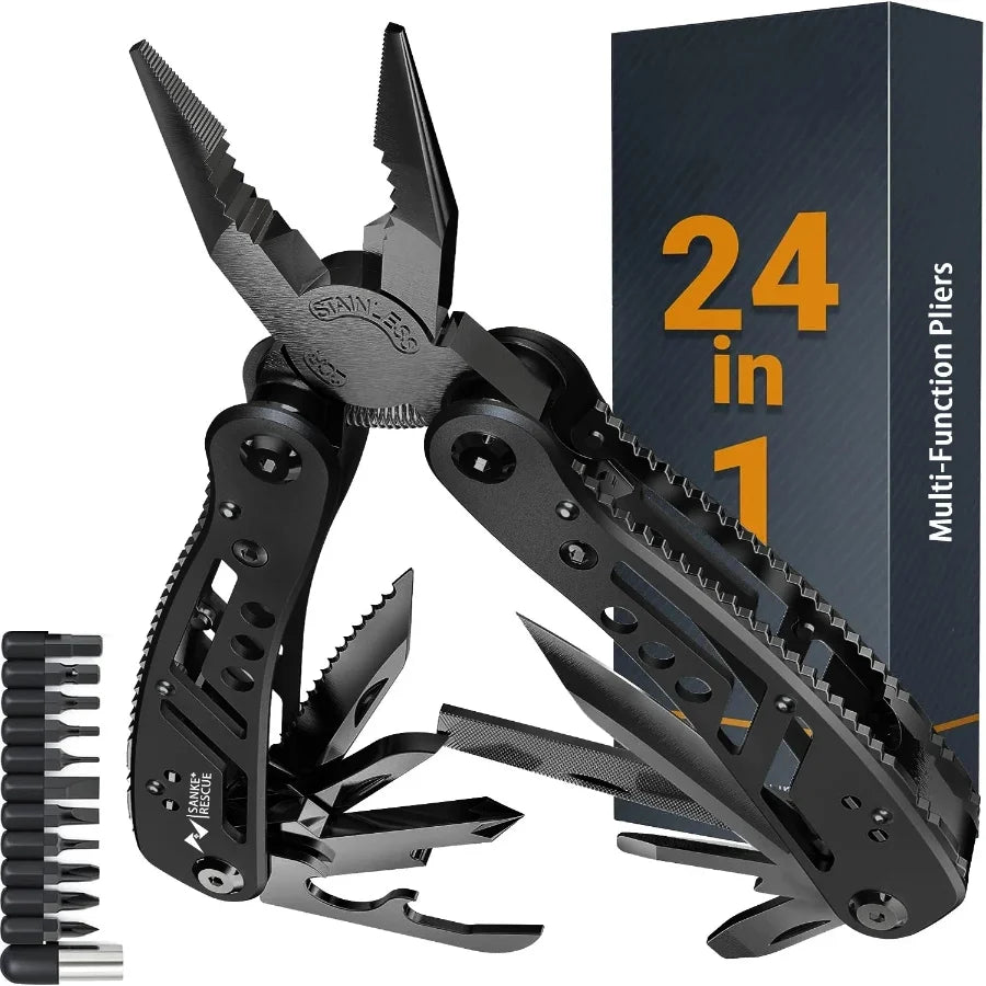 Multifunctional 24 in 1 Wire Cutters Universal Diagonal Pliers Anti Slip Durable Tool for Electrician Hardware Repair Jobs