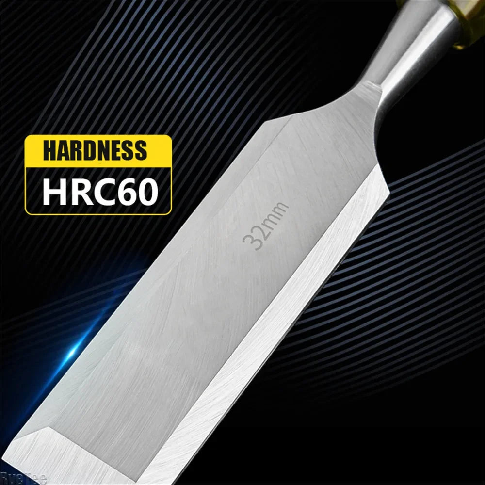 Multi-Tool Transparent Two-color Handle Carpentry Chisel High Hardness Wear Resistance Sharp Blade Chisel Carving Knife