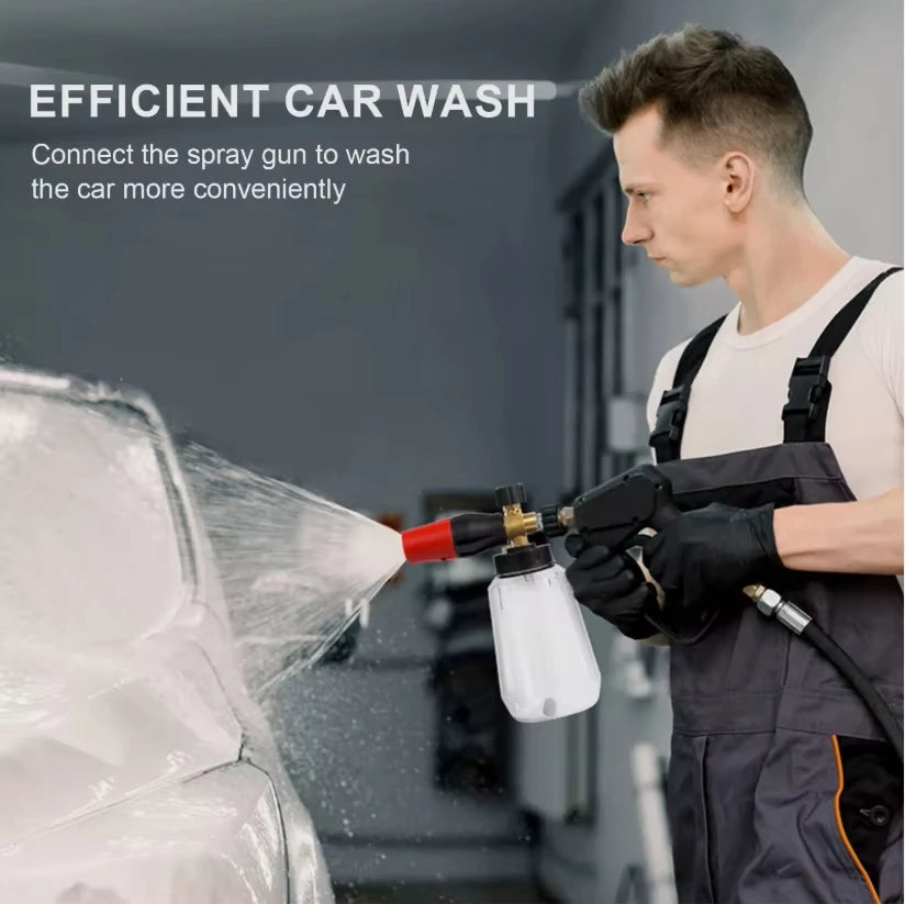 Foam Cannon Gun Car Wash Soap Lance Sprayer High Pressure Washer Bottle Large-mouth Nozzle Pot Car Wash Machinewith Handheld