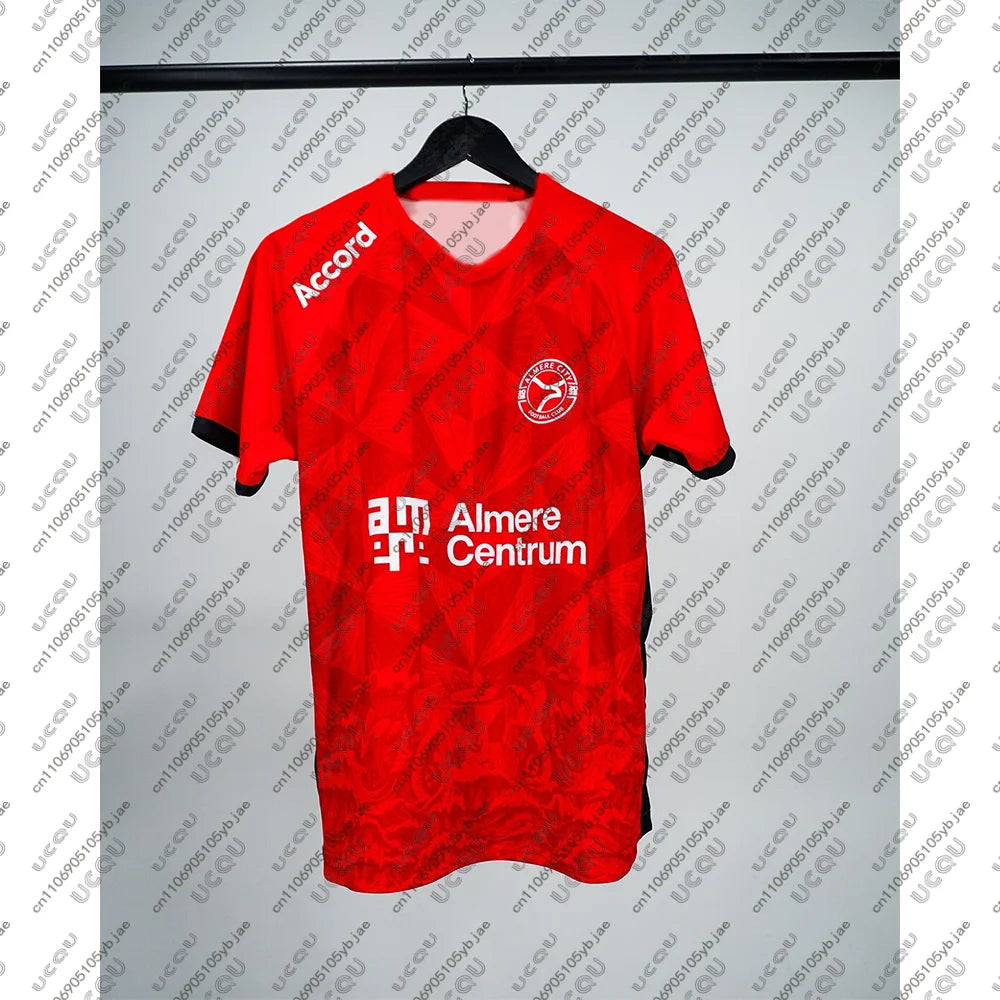 Autumn Winter Mens Kids Boys Breathable Quick-drying Football Jersey Top Adult Home Jersey Soccer Almere City Sport Away 2025-26