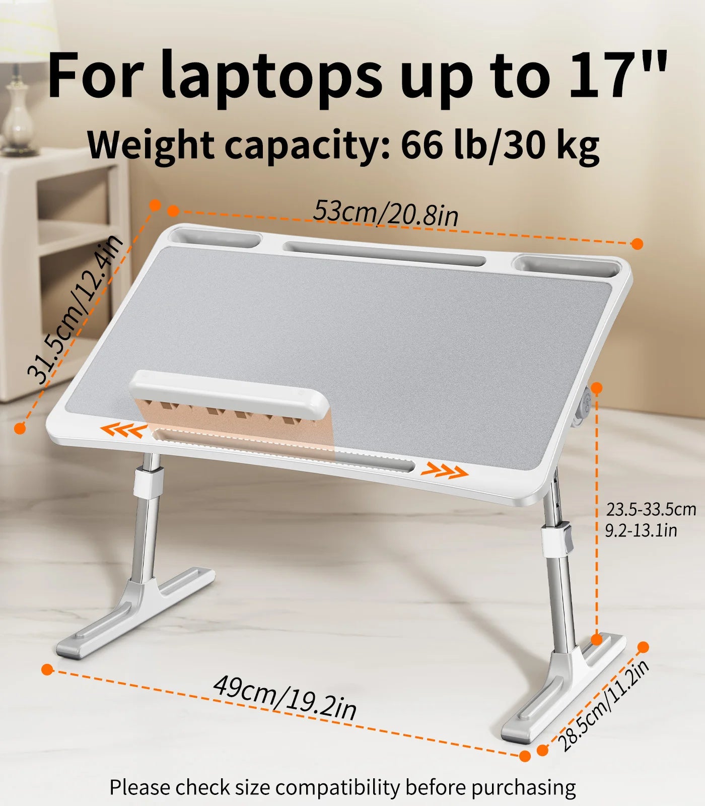 Eary Large Car Seat Tray Table Foldable Travel Tray for Kids Height Adjustable Car Desk for iPad Laptop Computer Tablet Notebook