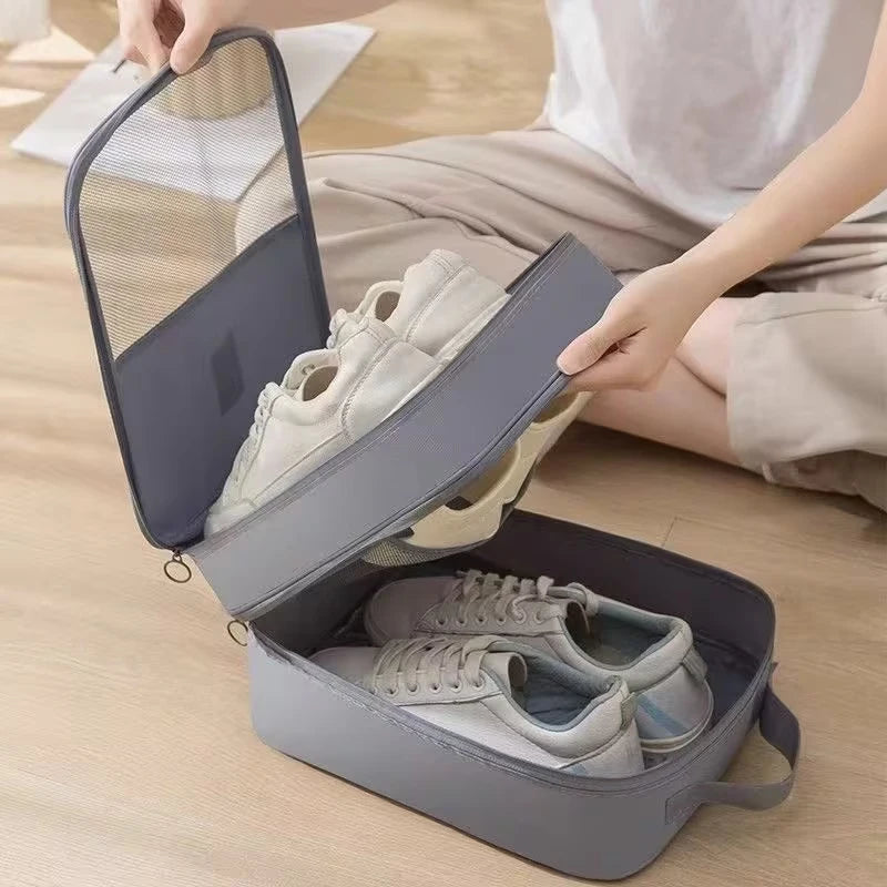 Large-Capacity Shoe Storage Bag — Portable Travel & Business Trip Organizer for Luggage, Dustproof Shoe Case & Cover