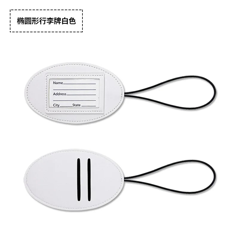 PU Leather Mini Cute Luggage Tag Name ID Label Boarding Pass Luggage Tags Suitcase Tag Travel Accessories