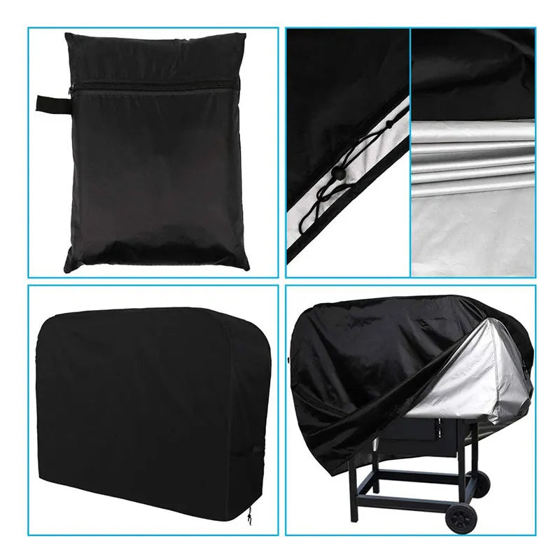 Heavy Duty 420D Oxford Cloth Outdoor Barbecue Cover,Waterproof and Sunscreen Oven Cover,Gas Charcoal Stove Barbecue Grill Cover