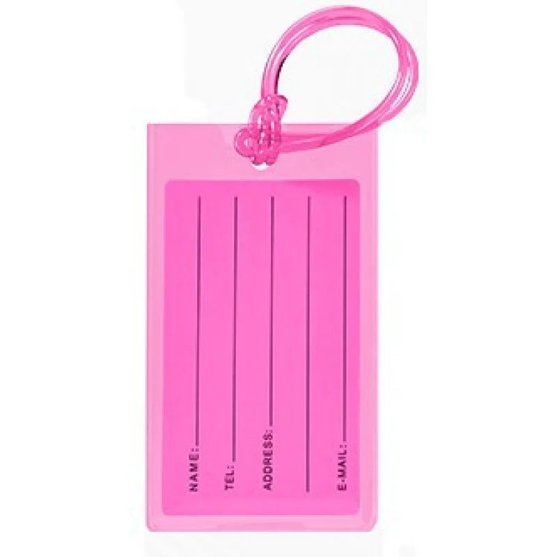 PVC Fluorescent Colorful Luggage Tag Holder Boarding Pass Travel Tag Card Cover Aircraft Anti Loss Hang Tags