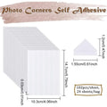 2448 Pcs 24 Sheets Photo Corners Stickers Clear Photo Mounting Corners Self Adhesive Triangle Picture Corner Plastic Stickers