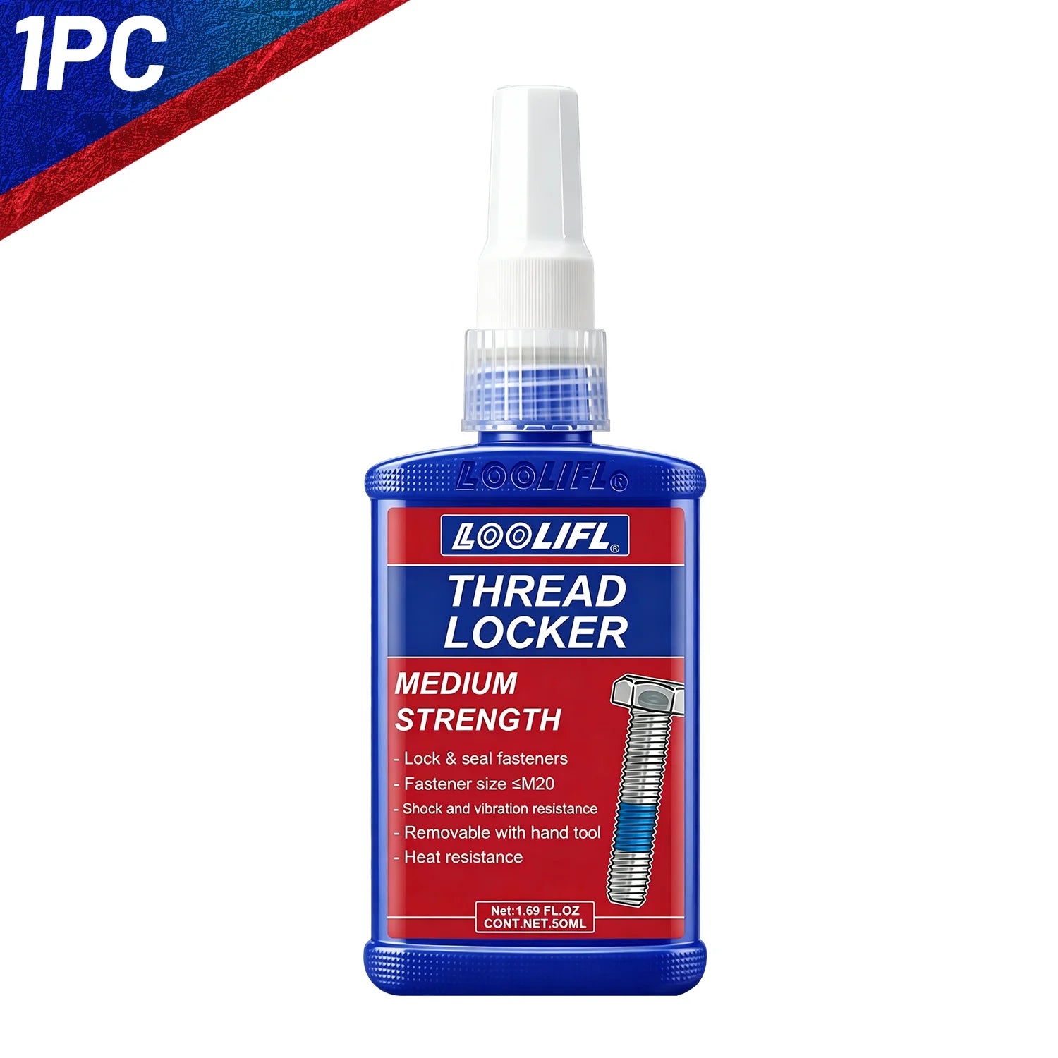 243 50ml Threadlocker Screw Glue Quickly Cured Thread Locking Agent Anaerobic Adhesive Corrosion-Resistant Anti-Loosening Glue