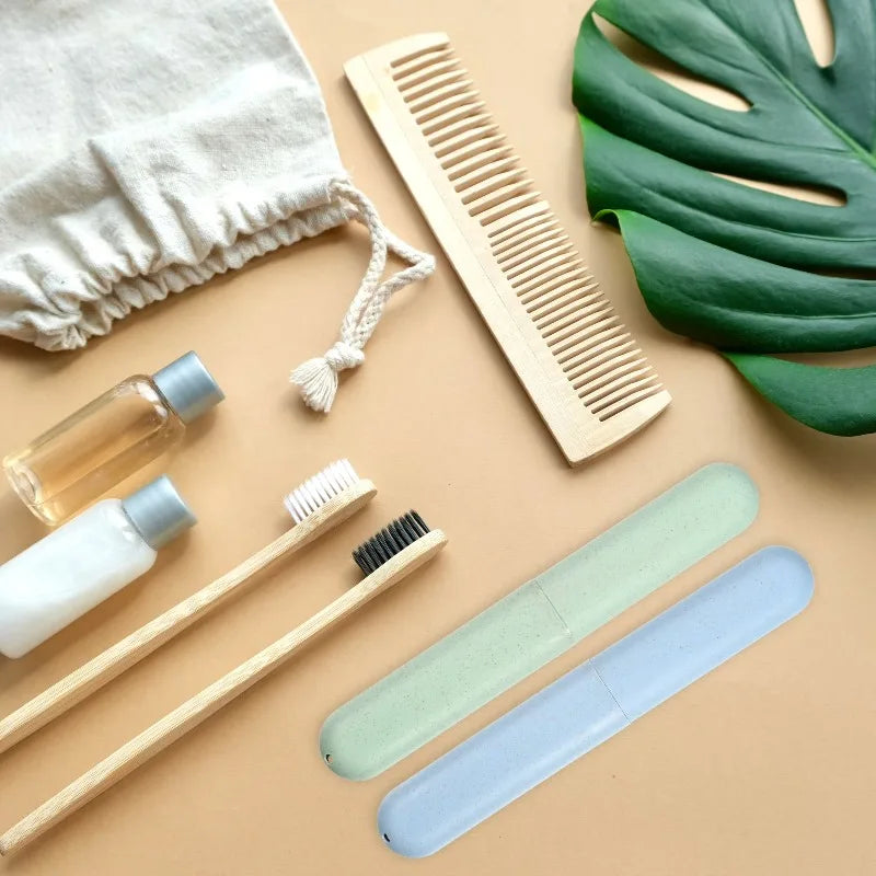 2pcs Toothbrush Travel Case Traveling PP Portable Holders Cases Green Blue 8.07''x1.22''x0.83''