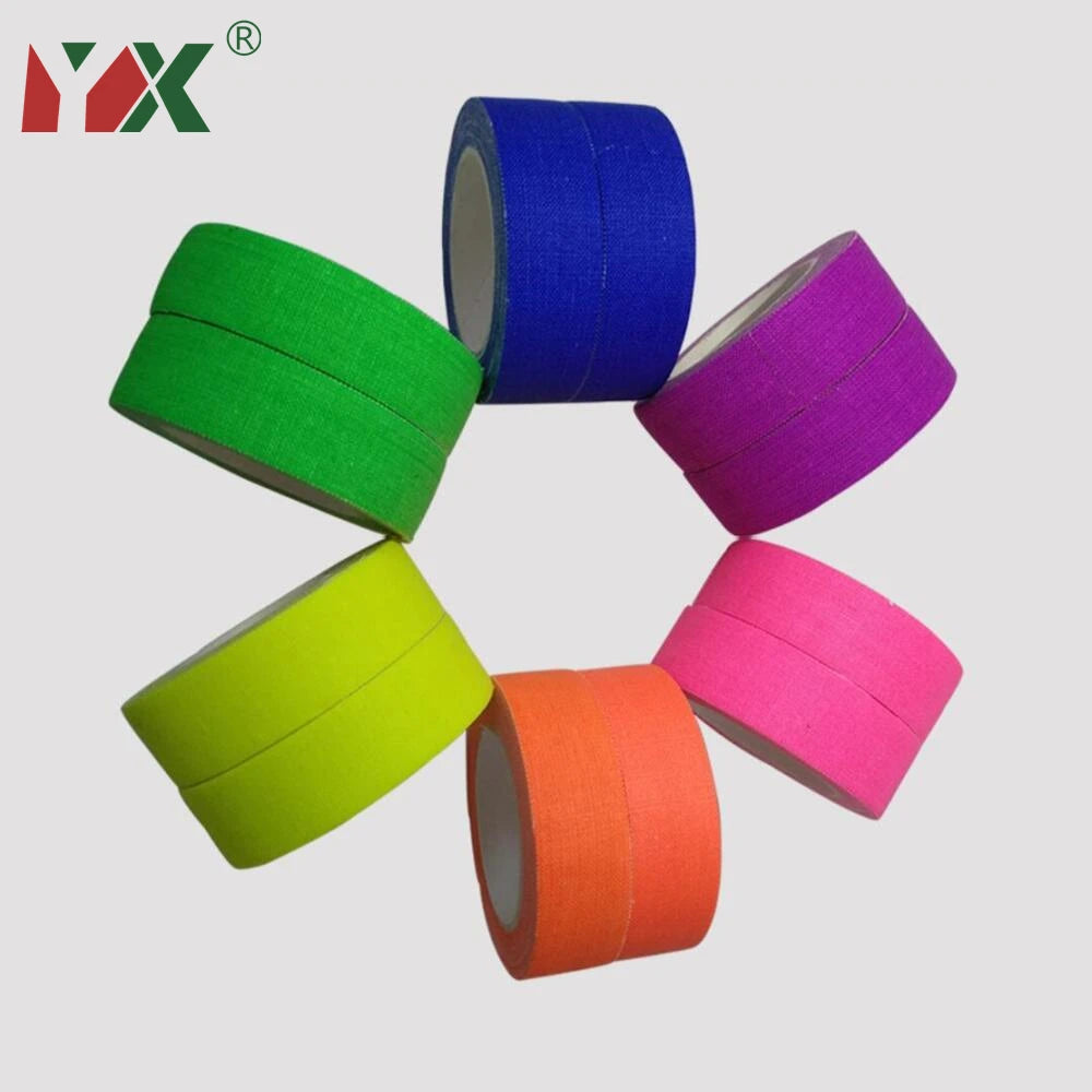 UV Gaffer Fluorescent Tape Matt Night Self-Adhesive Glow In The Dark Luminous Tape For Party Floors Stages Whiteboard 6pcs/Set