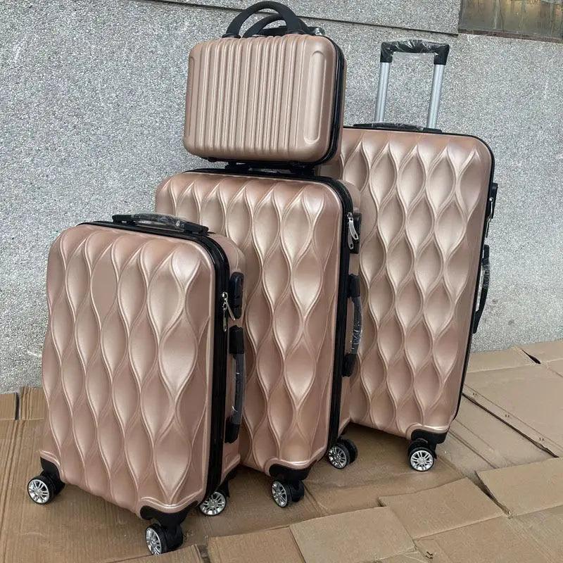 Four-Piece Set ABS Universal Wheel Luggage Travel Suitcase Carry-On Bag Set for Travel And Business Trip in 14202428 Inches