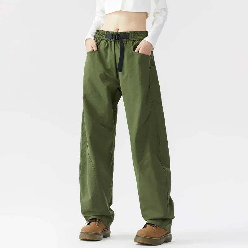 WASSUP CMKPO American machete assault pants women's new wide-leg overalls outdoor hiking waterproof mountaineering pants Casual