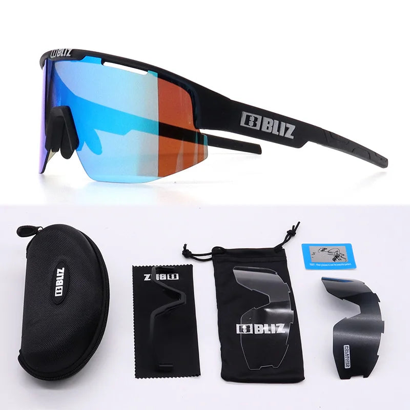 B BLIZ Matrix Unisex Sport Sunglasses TR90 Lightweight Cycling Glasses with Hydro Lens UV400 Protection for Running & Skiing