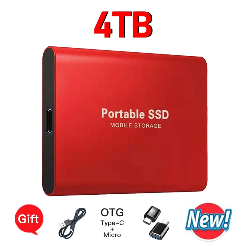High-speed SSD 2TB Portable External Hard Drive Suitable for daily storage and backup