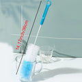 Long Handle Cup Brush,Kitchen Glass Bottle Cleaning Brush,Milk Bottle Tea Cup Scrubber,No-Electricity Required Cleaning Tool