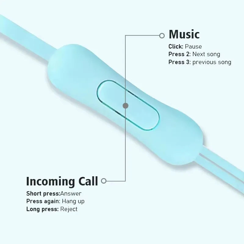 U19 Wired Earbuds 3.5mm Jack Earphones with Mic for iPhone Android Phone Tablet Mini Headphone Sport Headset
