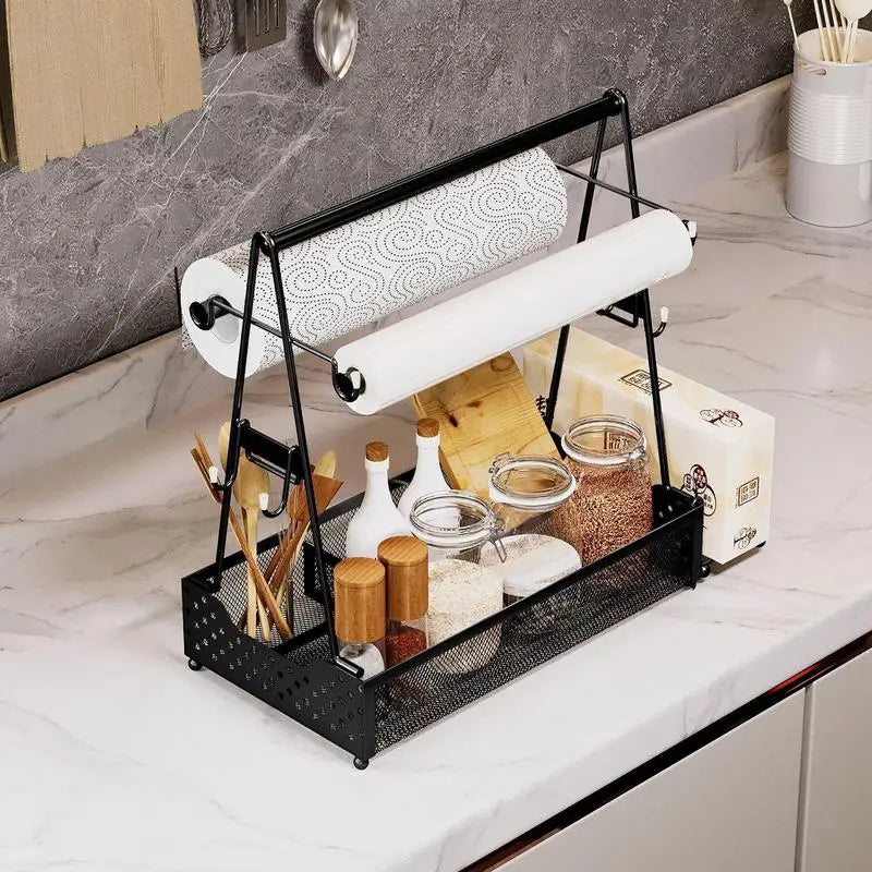 BBQ Caddy For Outdoor Picnic Condiment Organizer Basket Barbecue Tool Caddy Camping Must-Haves Storage Caddy For Camping Park