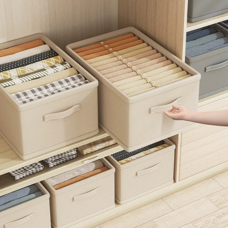 Clothes Organizer Trousers Clothes Jeans Storage Box Underwear Bra Socks Artifact Compartment Box Wardrobe Clothes Organizer