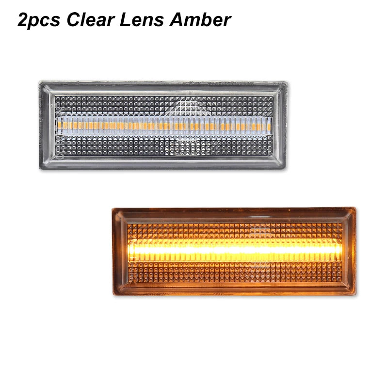 iJDM For 1981-1988 Oldsmobile Cutlass 442 Front & Rear LED Side Marker Light Fender Lamp Assembly Parking/Driving/Turn Signal
