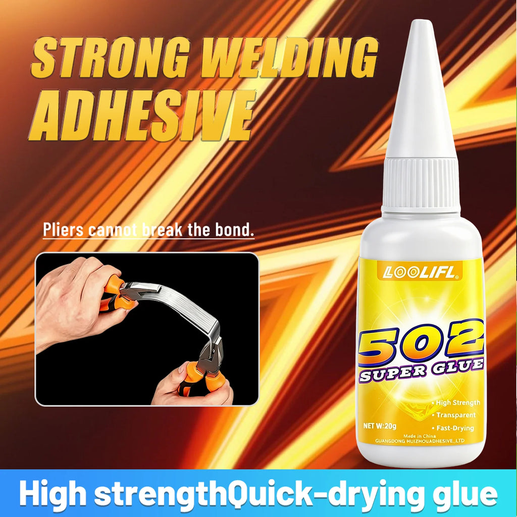 Transparent 502 Super Glue Instant Adhesive Multi Purpose Strong Bond Fast Drying For Shoe Plastic Repair DIY Craft Home Fixing