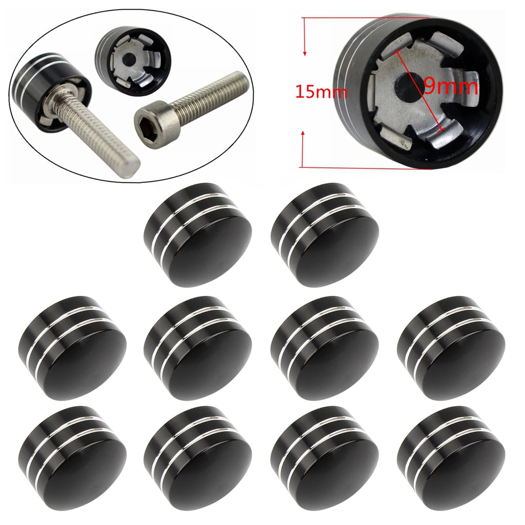 Motorcycle Engine Head Bolts Screw Toppers Cover Caps Nuts CNC Aluminum For Harley Touring Dyna Sportster Softail Twin Cam