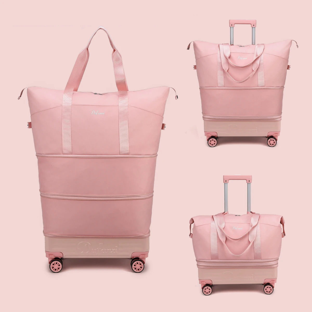 Luggage Bag with Wheels, Travel Bag with Universal Wheels, Foldable Suitcase, Lightweight Trolley Bag, Large Capacity Hand-Pulled Backpack for Going Abroad and Returning Home