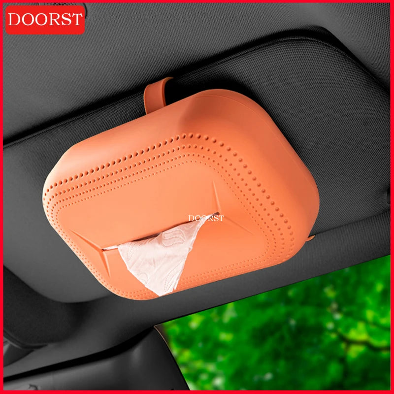 For Mercedes Benz A C E GLC S Class W177 W206 W214 X254 W223 Silicone Anti Slip Tissue Box Interior Modification Accessories