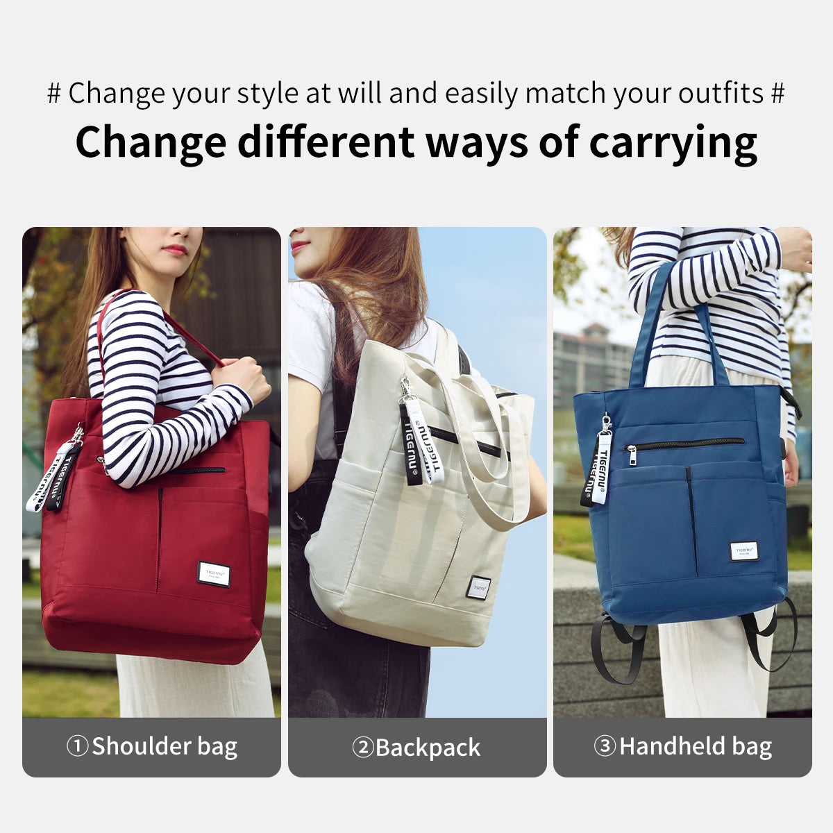 Tigernu Backpacks For Women 14 15.6inch Laptop Backpack Female Bag Women Shoulder Bags Girls Tote Bag Travel Backpacks