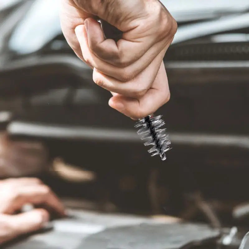 Car Battery Wire Brush Battery Post Cleaner Car Wash Cleaning Post Terminal Cable Cleaner Dirt Corrosion Brushes Hand Tool Car